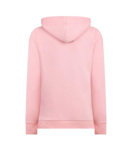 Womens/ladies Scarlett Lettering Regular Hoodie Powder Pink Ecko