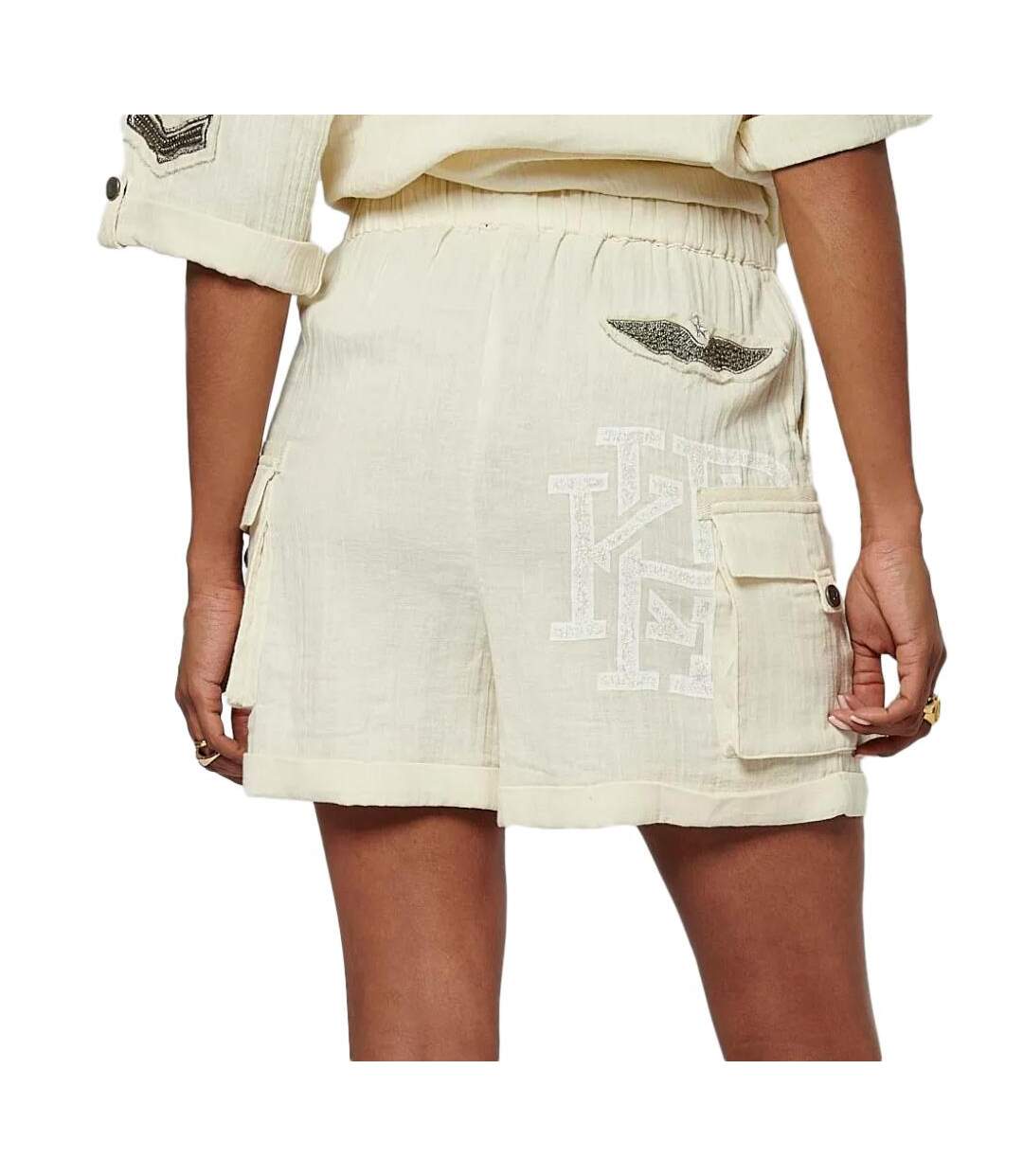 Short beige femme kaporal slack-2