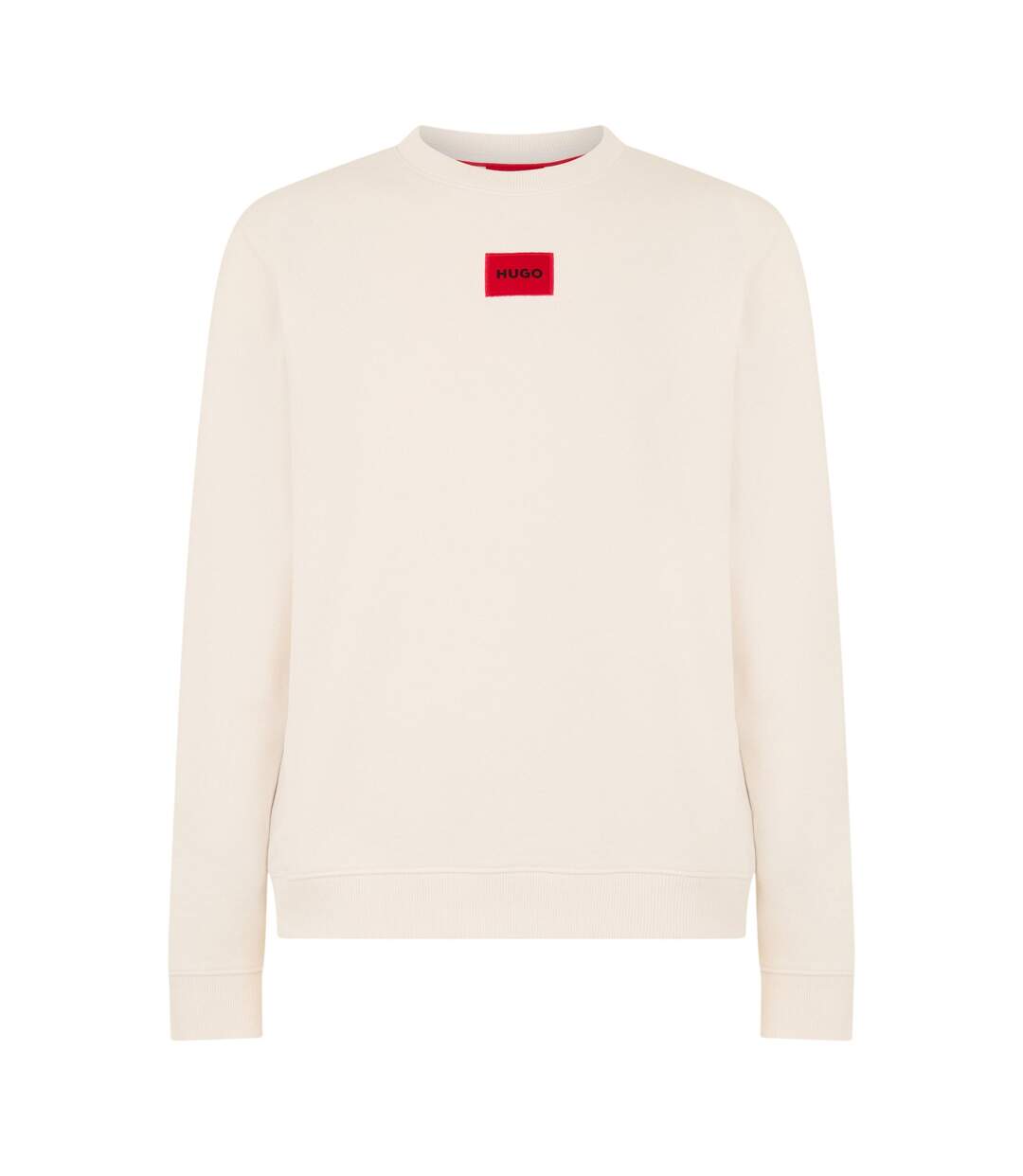 Mens Diragol Crew Neck Sweatshirt Natural Hugo-1