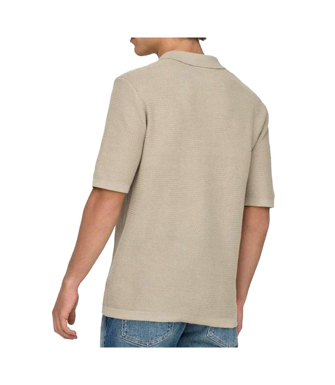 Polo beige homme only & sons seric reg-2