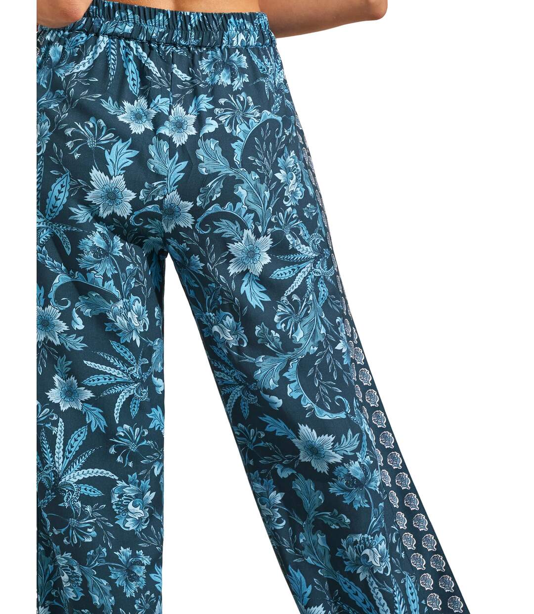 Pantalon de plage palazzo fendu ACANTHUS Selmark Mare-5