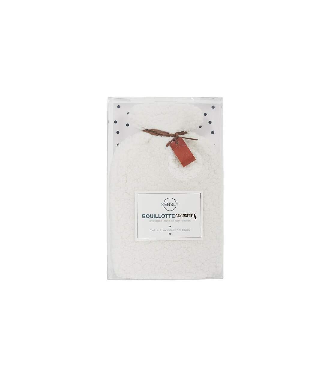 Bouillotte Cocooning Sherpa 1L Blanc-3