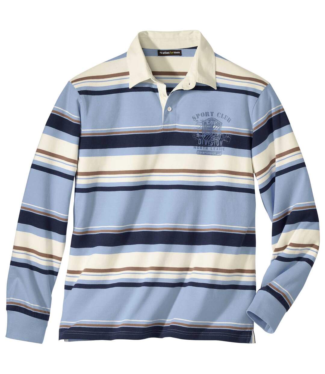 Men's Striped Polo Shirt - Blue Atlas For Men