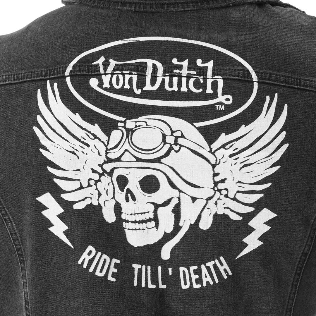 Veste Jeans Bi-matière Homme Dutch Used Noir Vondutch-3