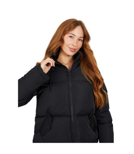 Doudoune À Capuche Motif/style Court Femme Noir Brave Soul