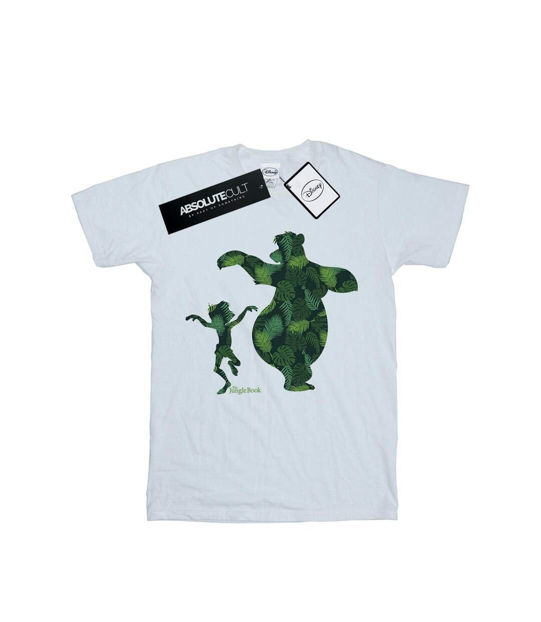 Disney Womens/Ladies The Jungle Book Mowgli And Baloo Dance Cotton Boyfriend T-Shirt (Blanc) - UTBI28328-1
