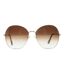 Lunettes De Soleil Motif/style Dégradé Homme Taille Unique Marron Jaune Or Lanvin-3