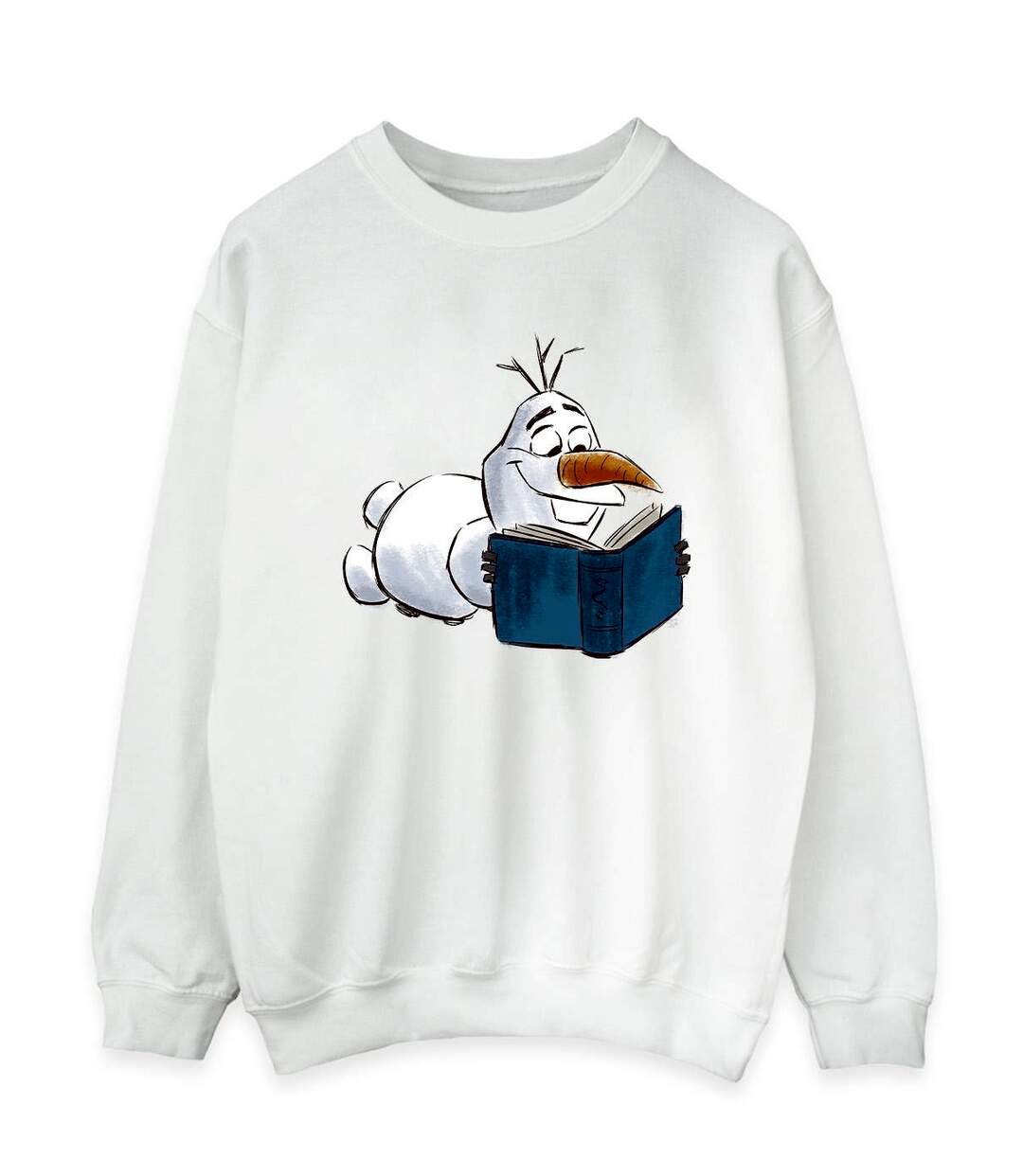Disney - Sweat FROZEN OLAF READING - Femme (Blanc) - UTBI18963-1