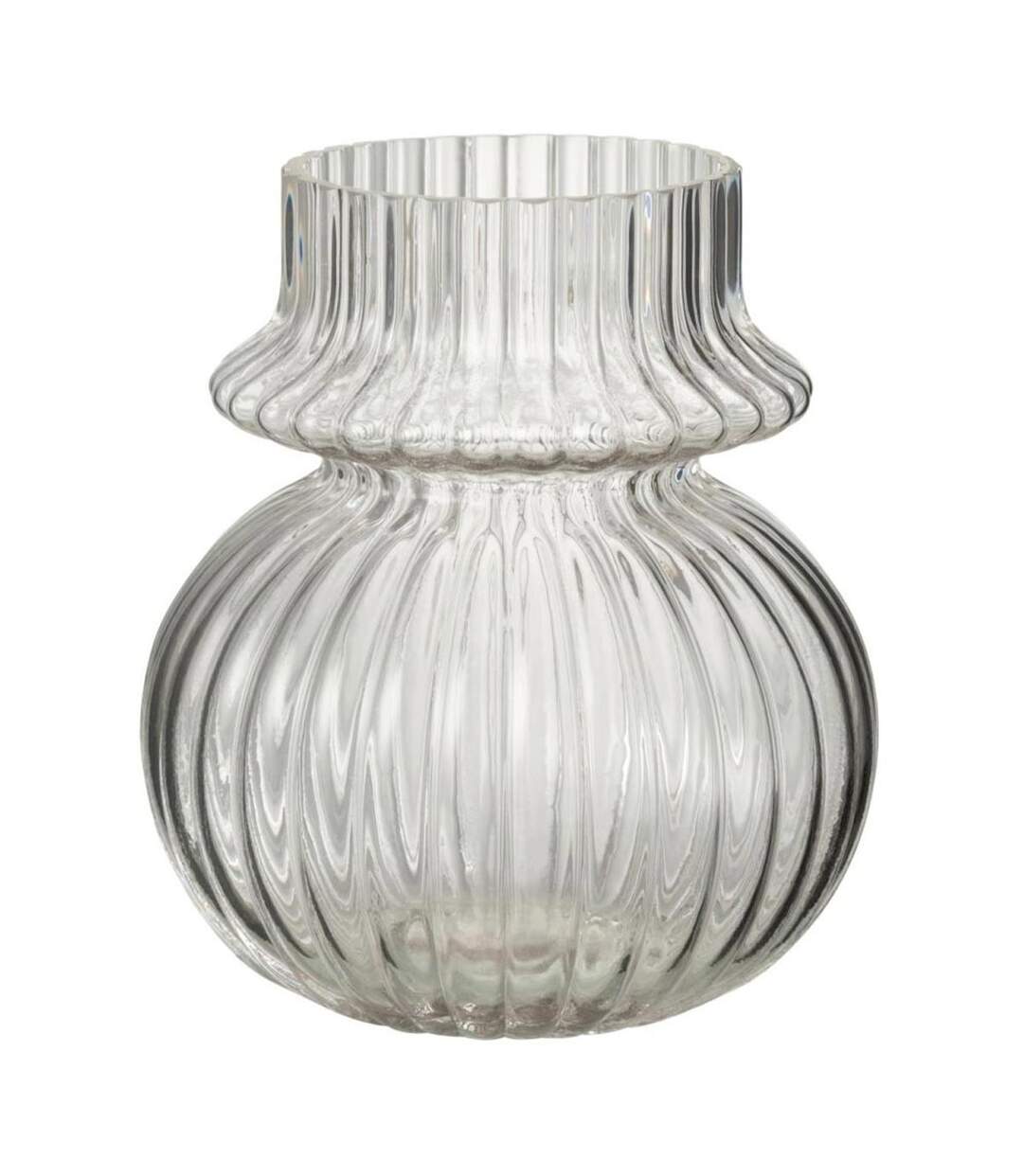 Vase Design en Verre Kano 20cm Transparent-1