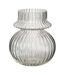 Vase Design en Verre Kano 20cm Transparent-1