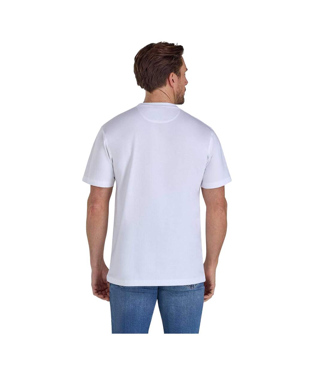 Mens Crest T-shirt White Raging Bull-3