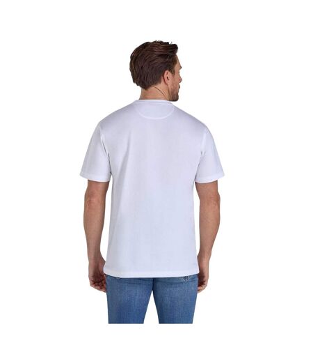 Mens Crest T-shirt White Raging Bull