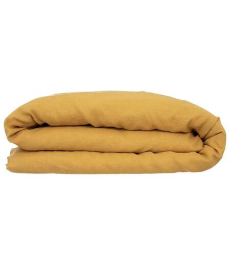 Housse de Couette Lin Adorable 260x240cm Jaune Ocre