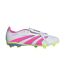 Chaussures De Football Predator League À Languette Repliée Pour Hommes, Firm Ground Blanc Rose Adidas-1