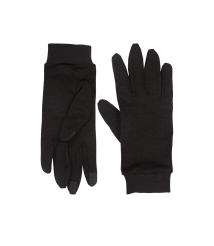 Womens/ladies silk gloves black Mountain Warehouse