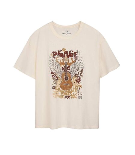 T-shirt blanc femme teddy smith harmony - l
