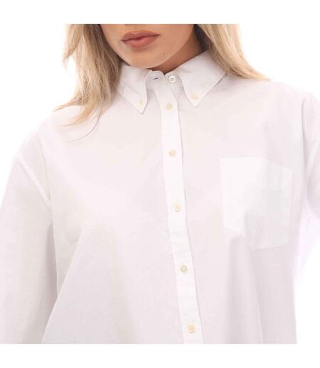 Womens/ladies Luxury Poplin Relaxed Fit Shirt White Gant