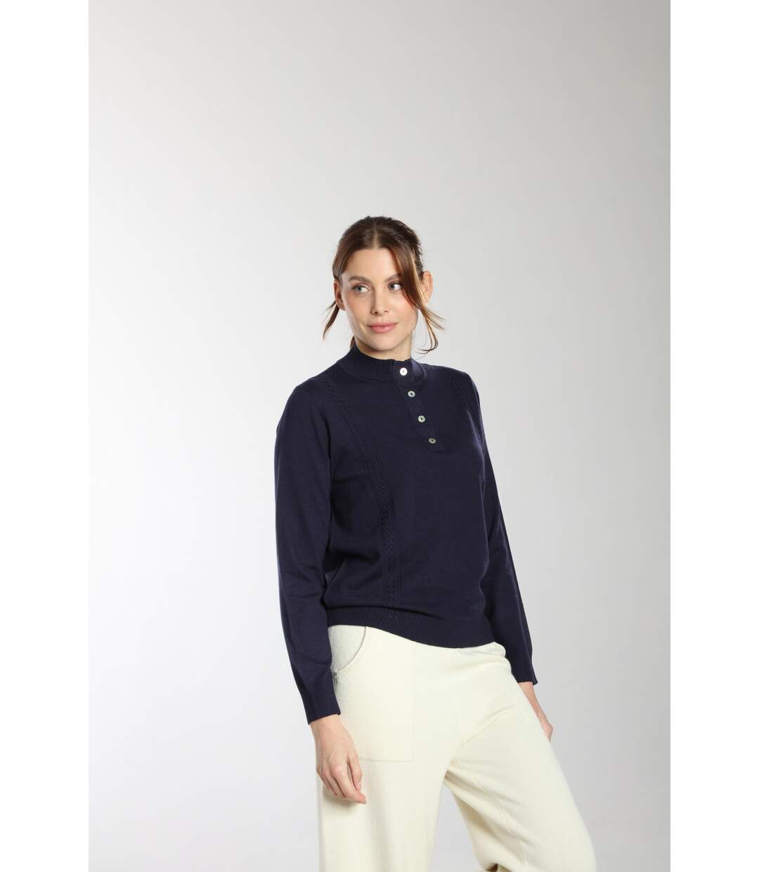 Pull Lady  | Gerard Pasquier Avec Col Pattes De Boutonnière | Gerard Pasquier-3