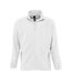 Mens north full zip outdoor fleece jacket white SOLS-1