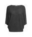 Sweat Manches Dolman Femme Gris Foncé Chiné Only-2