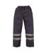 Unisex adult waterproof high-vis over trousers navy Yoko-1