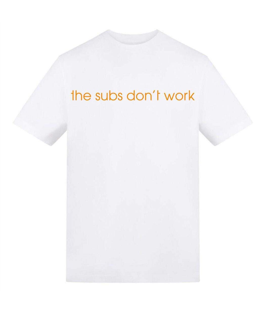T-shirt Motif/style Angleterre The Subs Don´t Work Homme Blanc AWD-1