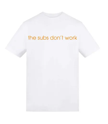 T-shirt Motif/style Angleterre The Subs Don´t Work Homme Blanc AWD