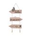 Pancarte Murale Cadeau Marron Glacé 59cm Naturel-1