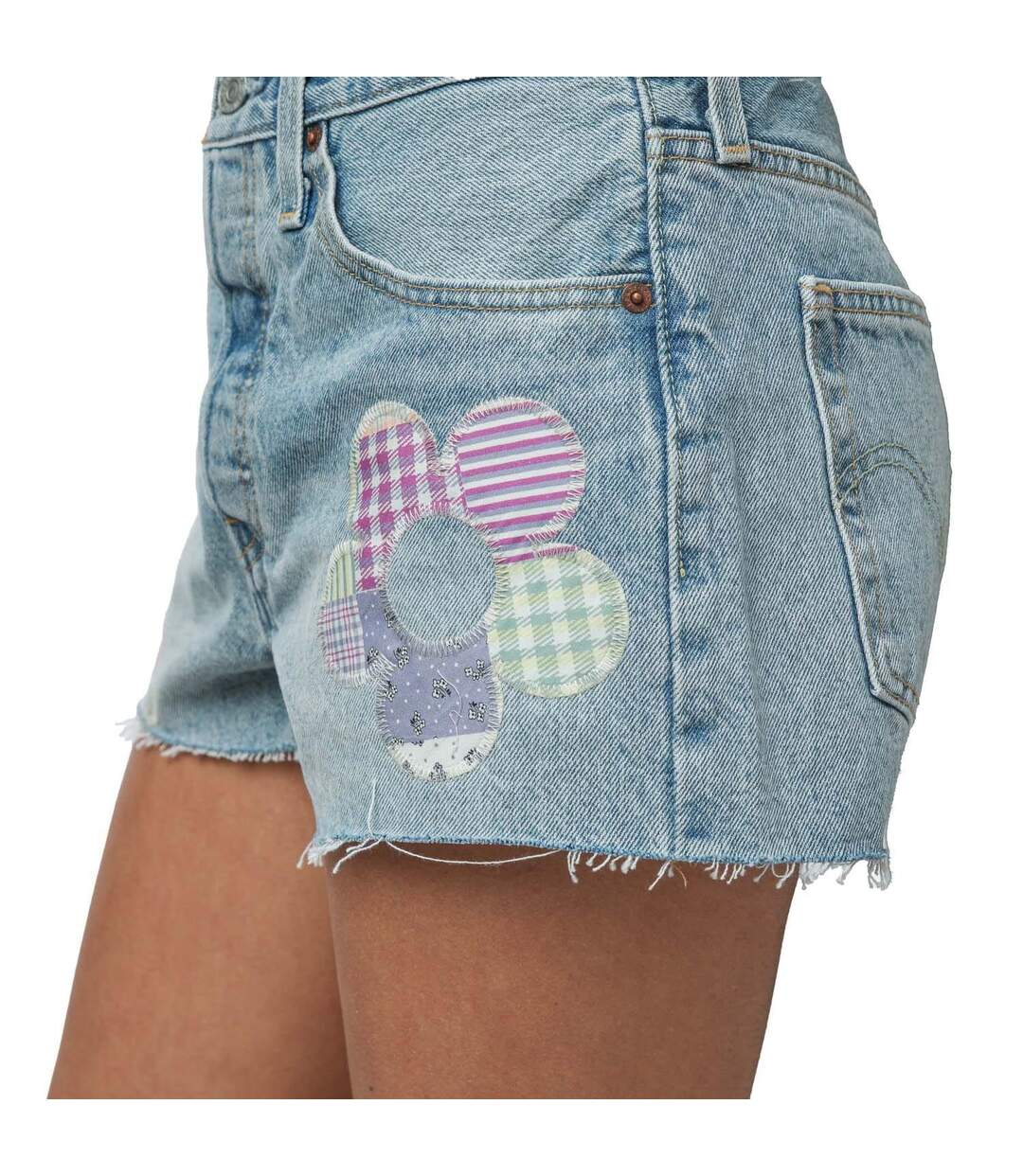 Short original femme bleu clair Levis-3