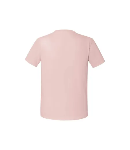 Mens Iconic Premium Ringspun Cotton T-shirt Powder Rose Fruit Of The Loom