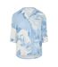 Chemise Manches ¾ Motif/style Floral Femme Blanc Bleu Off White-1