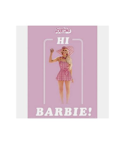 Barbie - Poster HI BARBIE (Rose / Blanc) (40 cm x 30 cm) - UTPM7076