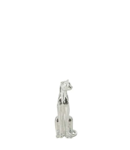 Statue Déco Léopard Disco 62cm Argent