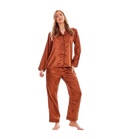 Ensemble De Pyjama Long Femme Marron Keanu