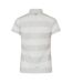 Womens/ladies Bordered Stripes Polo Shirt Grey White Puma-2