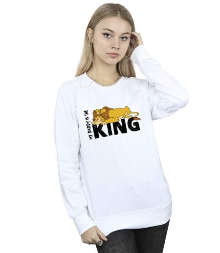 Disney Sweat-shirt Womens/Ladies The Lion King Daddy Is King (Blanc) - UTBI22403