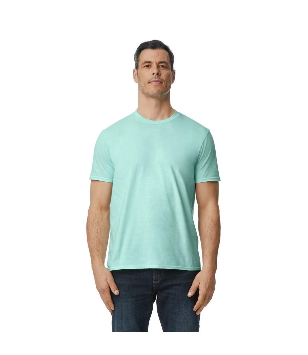 T-shirt homme turquoise pâle Anvil-3