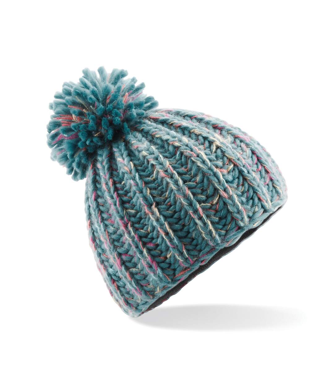 Beechfield Womens/Ladies Aurora Pom Pom Beanie Hat (Borealis Blue) - UTRW5191