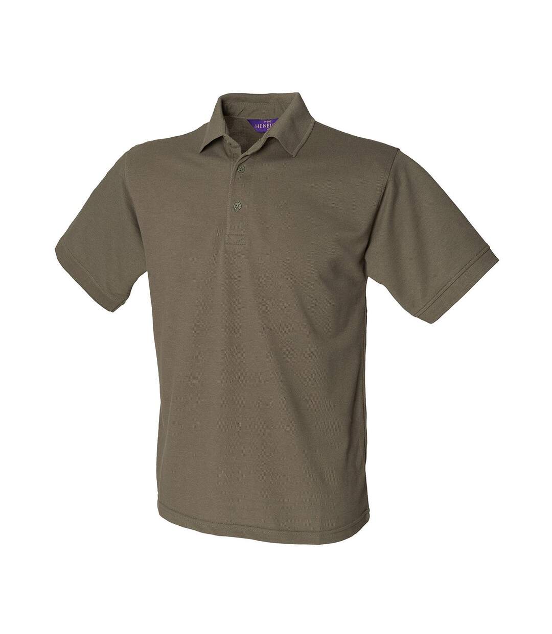 Mens Polycotton Heavy Polo Shirt Olive Henbury-1