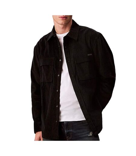 Chemise noir homme calvin klein jeans corduroy pocket