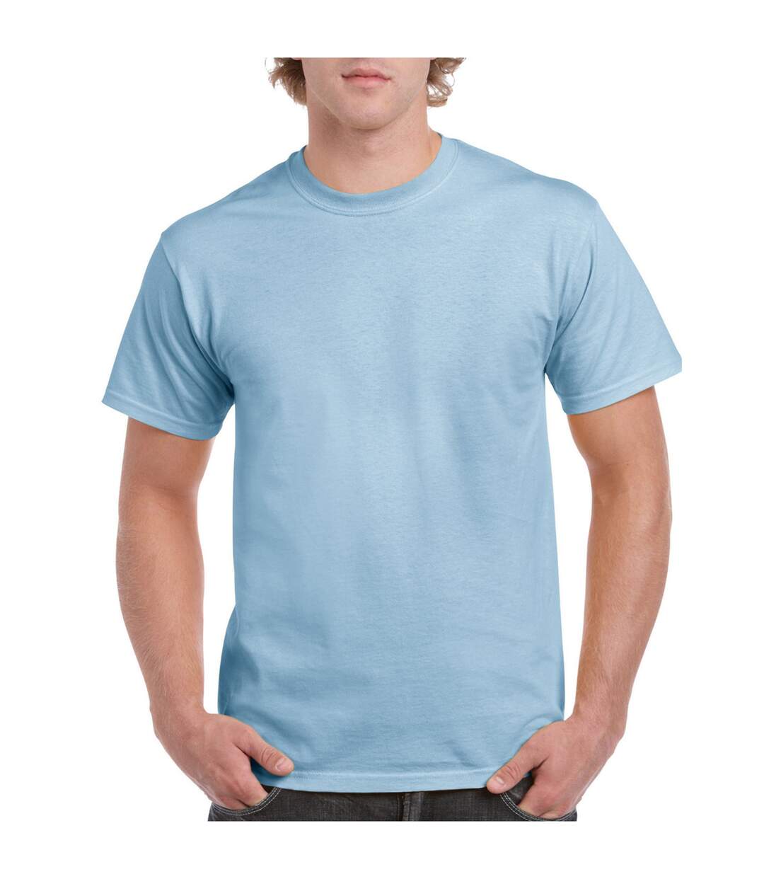 T-shirt Adulte Bleu Clair Gildan-1