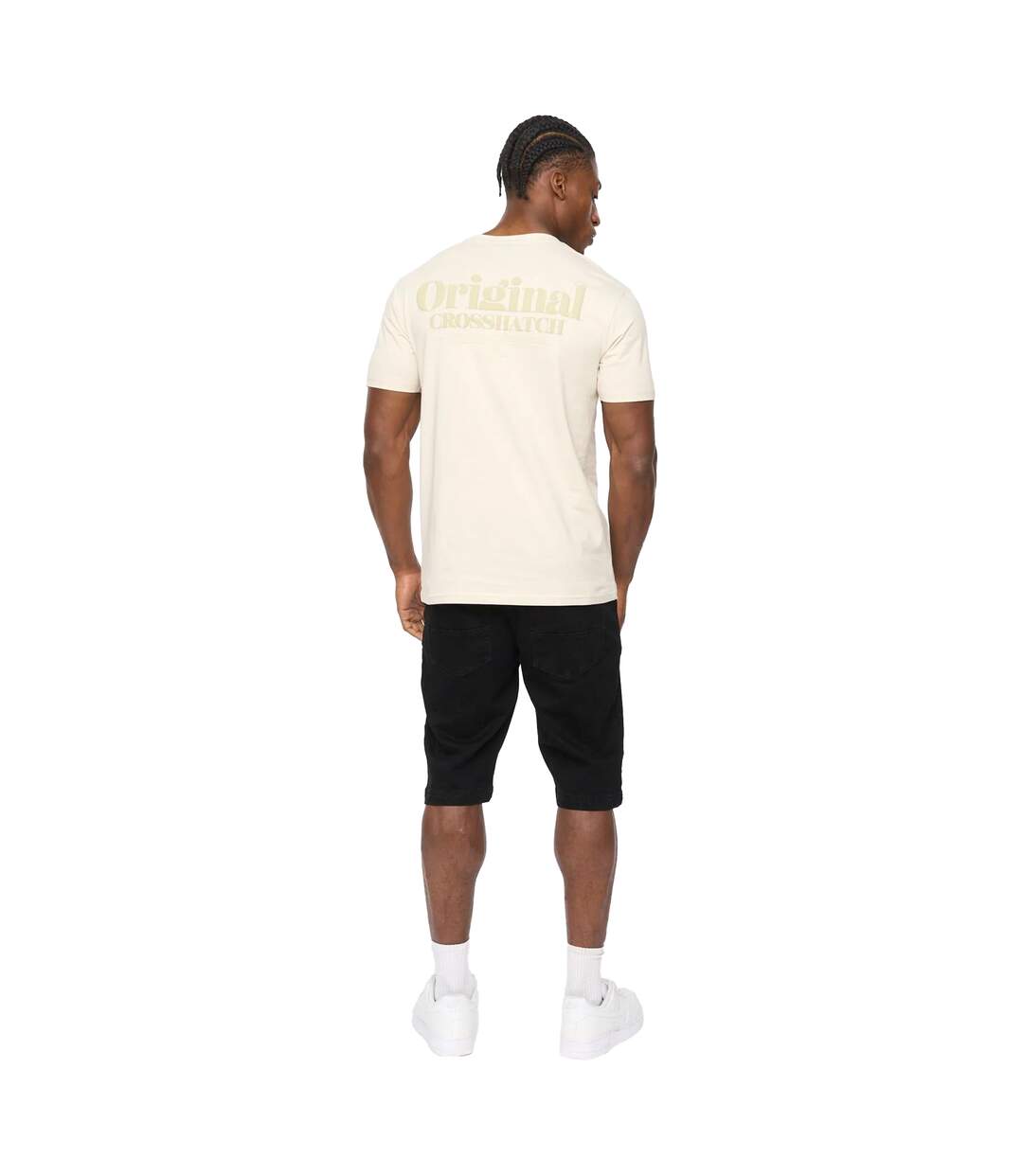 Mens Simtanks T-shirt Neutral Crosshatch-3
