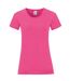 T-shirt Iconic Femme Fuchsia Fruit Of The Loom-1
