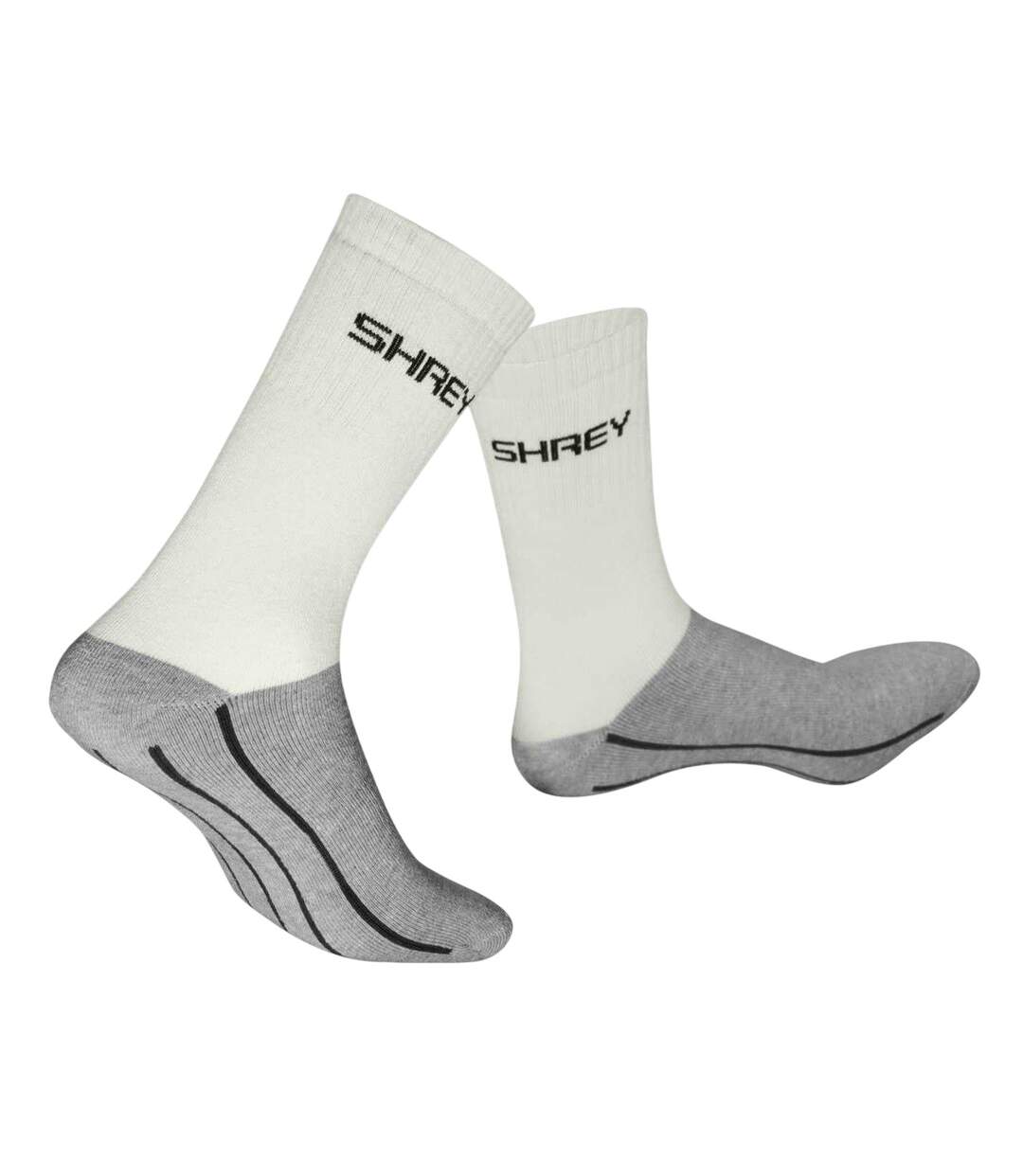 Chaussettes De Sport Adulte Gris Blanc Shrey-3