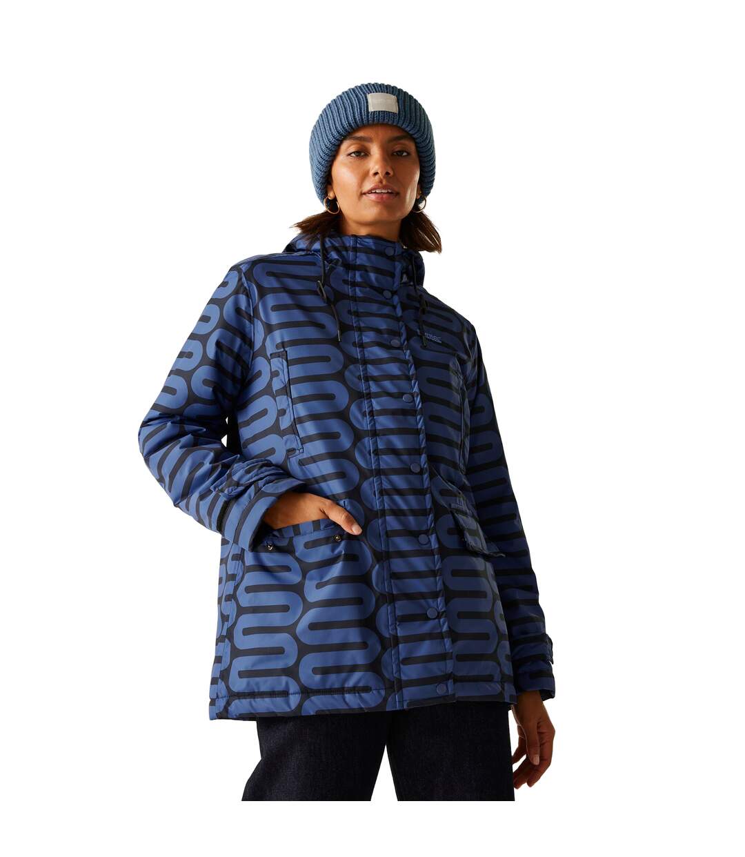 Veste Imperméable Motif/style Espace Au Niveau Des Hanches Orla Kiely Femme Olive Foncé Regatta-1