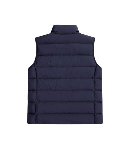 Mens Down Lightweight Gilet Navy Animal