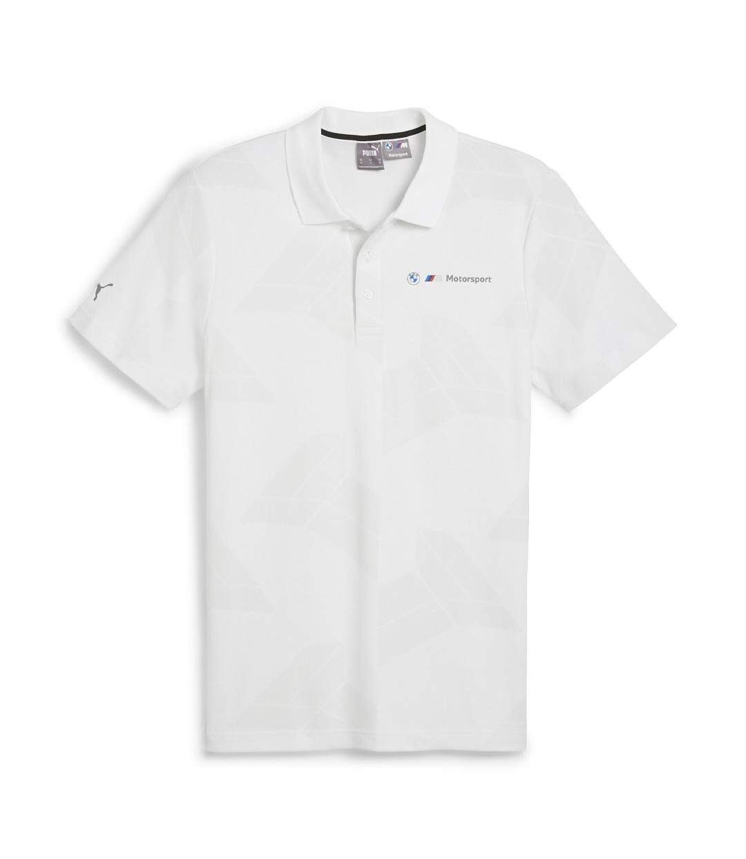 Polo blanc homme puma bmw mms jaquard-1