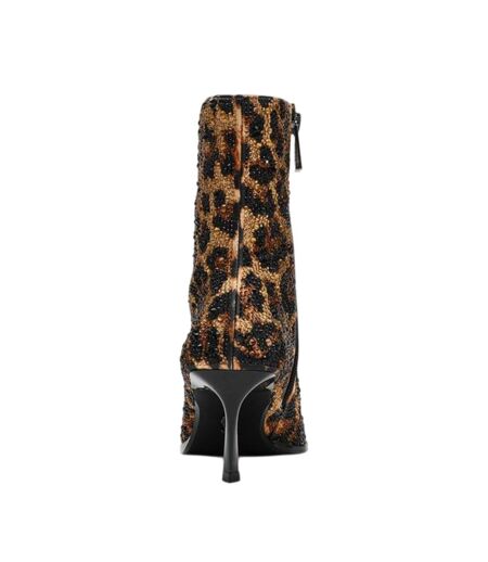 Bottines Motif/style Imprimé Léopard Femme Beige Noir Steve Madden