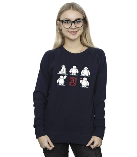 Disney Sweatshirt Big Hero 6 Baymax Many Poses Femme/Femme (Bleu marine) - UTBI11563