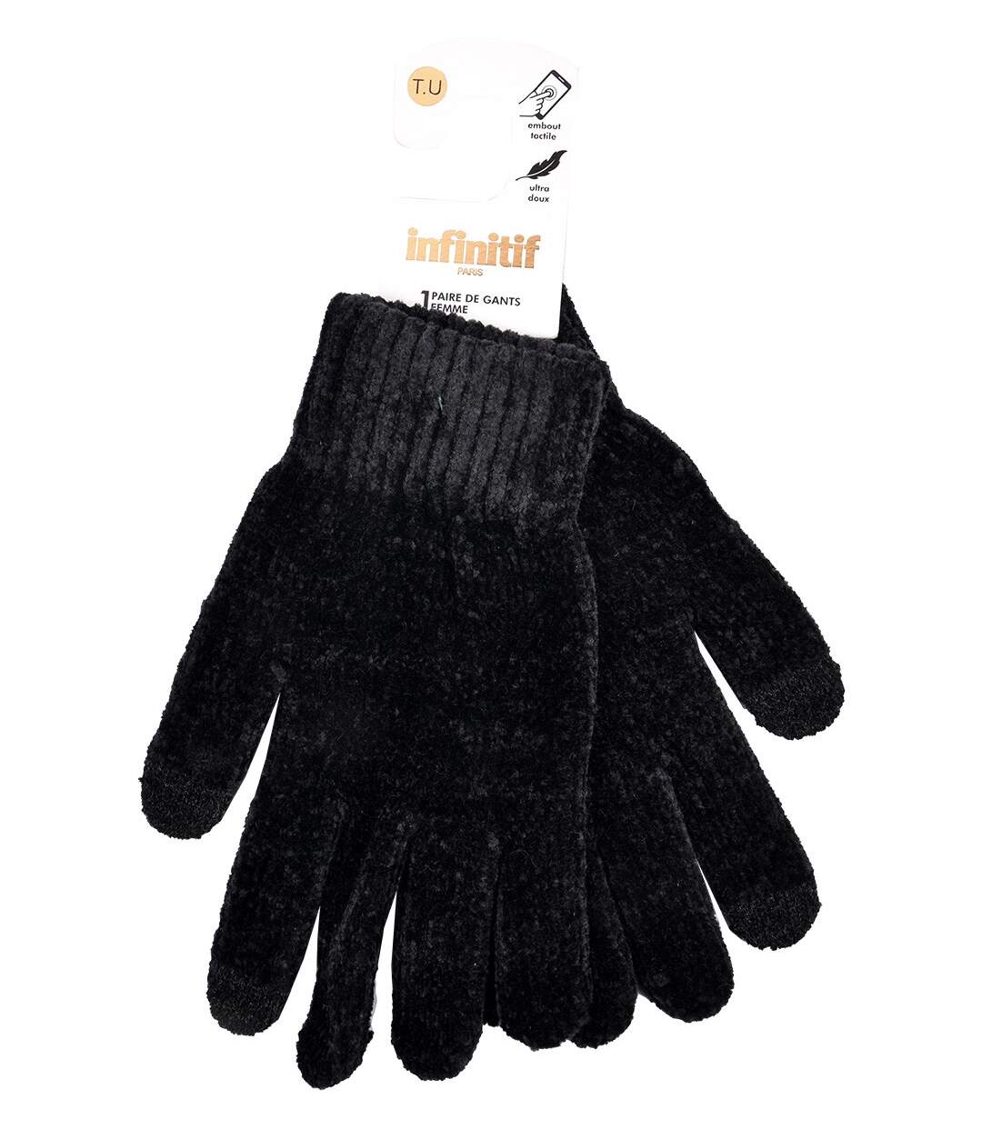 Gants Femme INFINITF 0575 BOUCLETTE NOIR-2